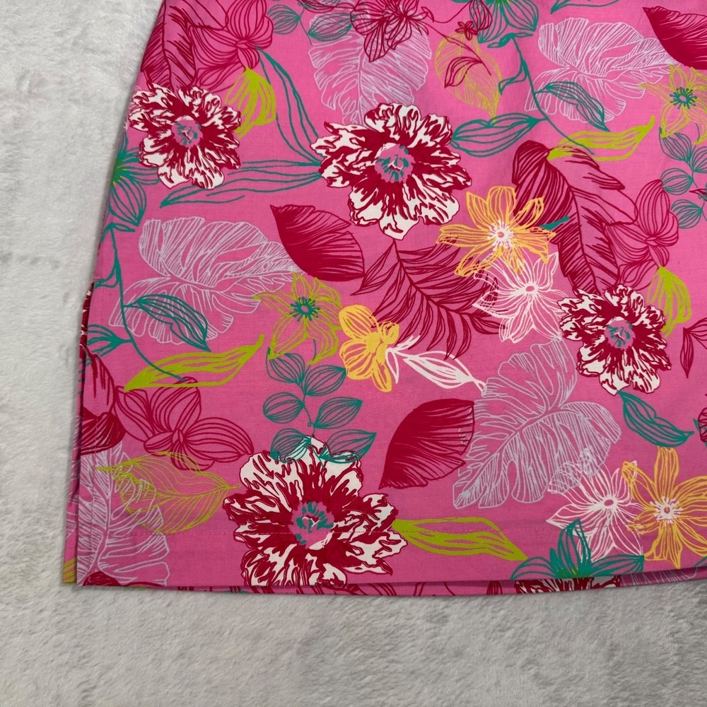 Y2K NWT Kim Rogers Pink Floral Skirt Skort 8 Mall Girl Tropical Golf Tennis VTG - Picture 11 of 11